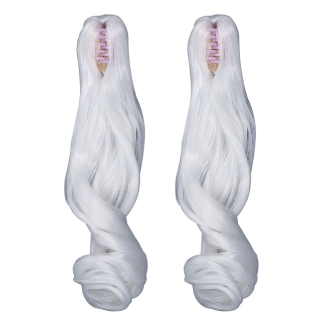Perruque Articulée pour Poupée, Perruque Synthétique Douce et Confortable pour Cheveux Bouclés Simple et Facile à Utiliser à Clipser pour Cheveux Longs Bouclés Queue de Cheval pour Fabrication de Poupée DIY