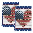 thumbnail image 2 of Independence Day Kitchen Towels Set of 2, American Flag Leopard Print Love Wooden Absorbent Dish Towels for Kitchen, Microfiber Hand Towel, Quick Drying Tea Towel for Cleaning Decorative Dishcloths, 2 of 7