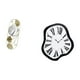 thumbnail image 5 of Espejo de pared,Espejo decorativo nórdico para colgar en la pared,Reloj de pared,Reloj de pared interior con números romanos nórdicos,Relojes distorsionados Reloj electrónico de lujo moderno, 5 of 8