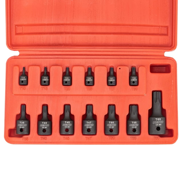 Neiko 10281B Impact Torx Socket Set - CR-MO (13 Piece)