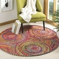 thumbnail image 2 of SAFAVIEH Cape Cod Bora Geometric Area Rug, Red/Multi, 6' x 9' Oval, 2 of 8