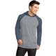 thumbnail image 1 of District® - Sudadera con capucha raglán 50/50 para hombre joven. DT128 Azul marino oscuro jaspeado/ jaspeado Distrito  DT128, 1 of 1