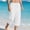 White, variant on USNSM Men Capri Pants Summer Cropped Trousers 3/4 Length Slacks Casual Linen Beach Bottoms Lightweight Workout Elastic Waist Black XL