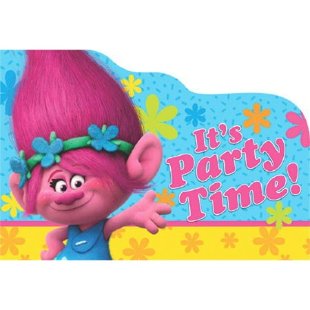 Trolls Invitation Set w/ Envelopes (8ct)