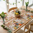 thumbnail image 5 of Fall Scarecrows Placemats Set of 4, Thanksgiving Autumn Pumpkins Leaves Brown Washable Wipeable Table Mats for Dining Tables, Indoor Outdoor Kitchen Place Mats for Holiday Party Table Decor, 5 of 9