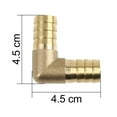 thumbnail image 2 of 16mm Brass Barb Elbow 90 Degree Male Thread Connector Adaptor for Air Water Gas Oil Pipe 5pcs, 2 of 4