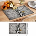 thumbnail image 6 of Funny Farm Animals Placemats Set of 8 Vintage Barn Grey Sunflowers Place Mats Indoor Wipeable Table Mats Washable Cloth Dining Table Placemats for Kitchen Holiday Party Home Decor 13x19 Inch, 6 of 9
