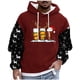 thumbnail image 2 of Sudadera con capucha para hombre, estilo casual, con cuello redondo, estampado, manga larga, blusa de poliéster, 2 of 5