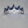 thumbnail image 3 of Hitanshu Jewels 1Ct Round Cut CZ Crown Wedding Band Ring 14K White Gold Plated, 3 of 5