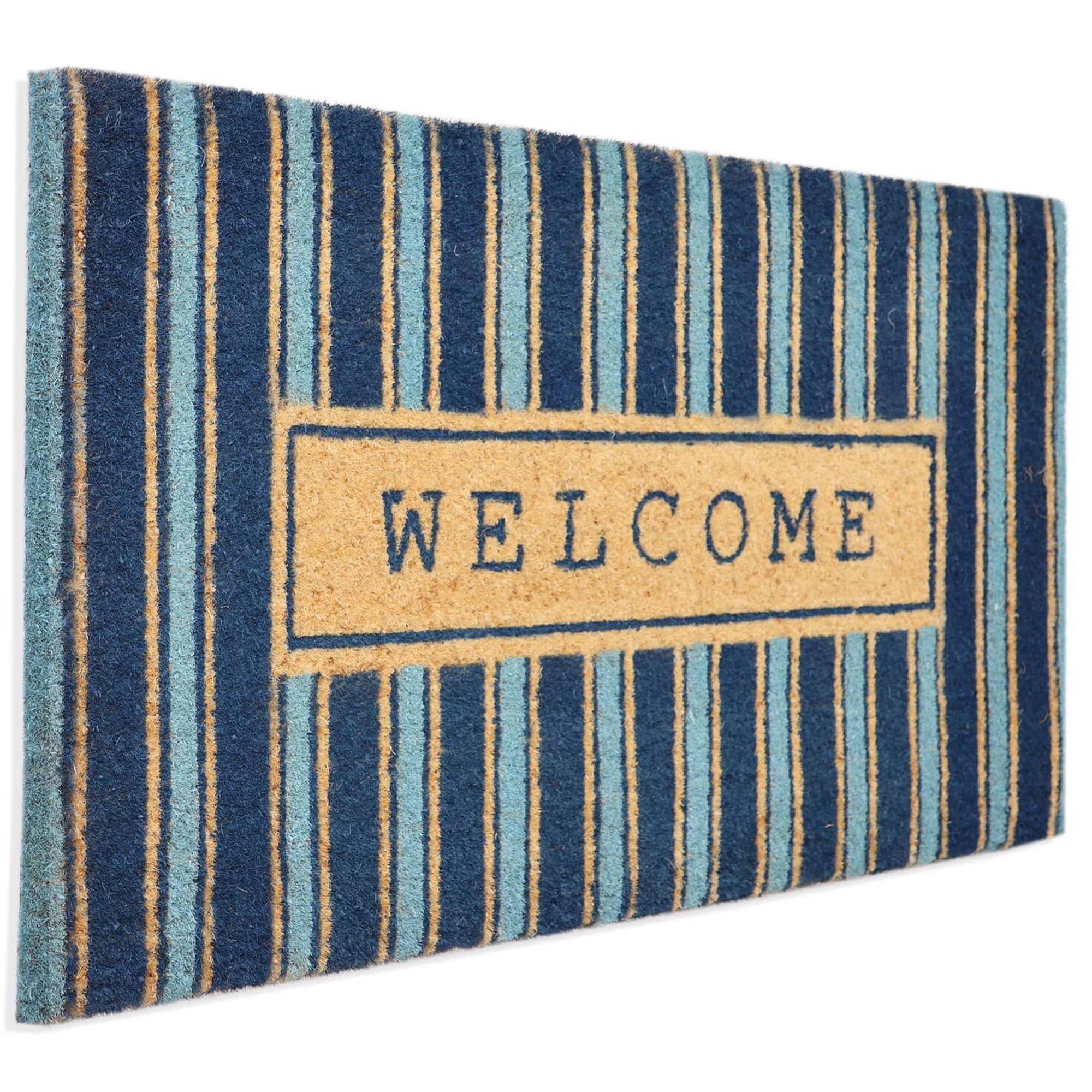 First Concept 18 in. W X 30 in. L Multi-Color Coir Door Mat