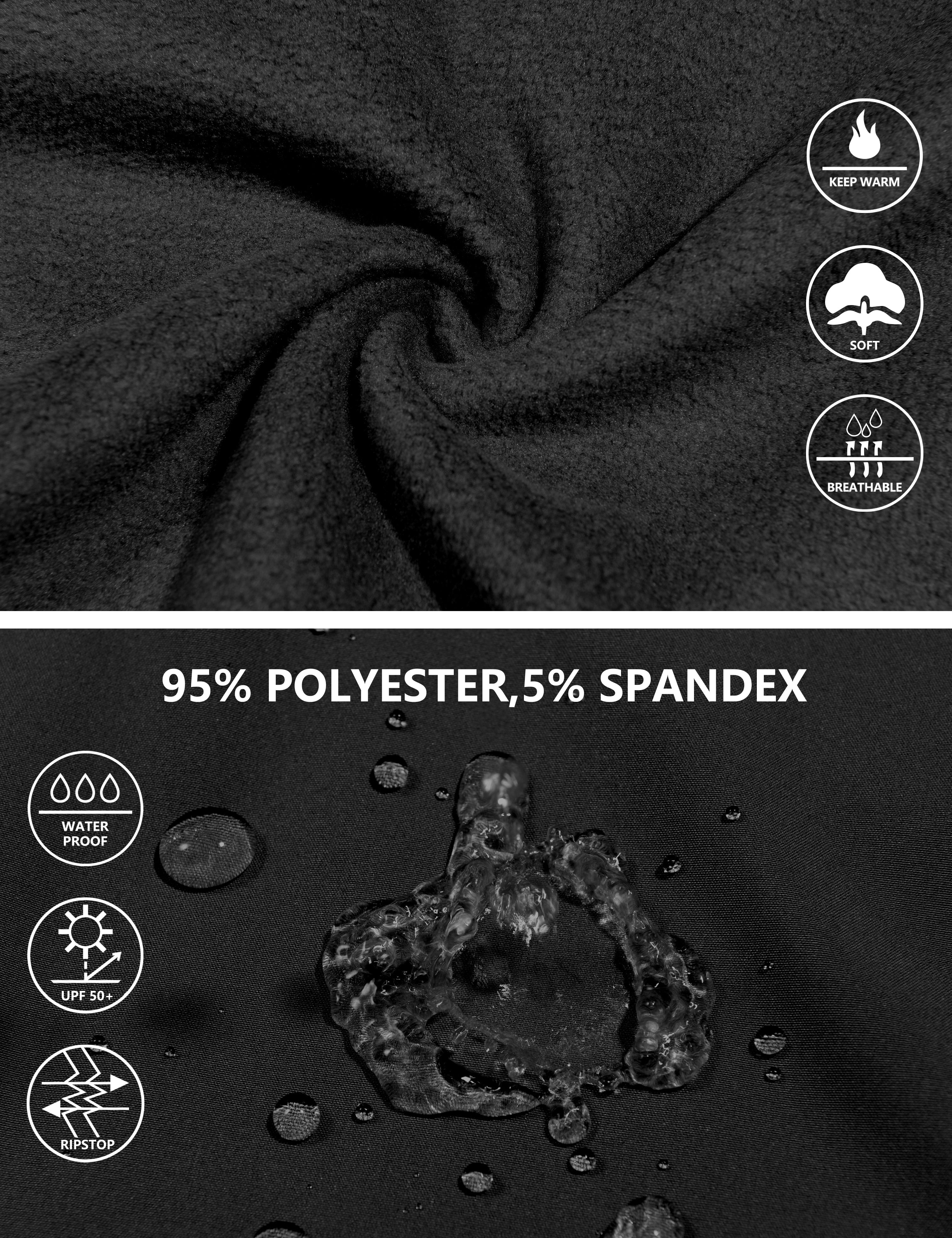 Little Donkey Andy Lightweight Fleece Lined Golf Hiking Vest for Women Waterproof Softshell Running Casual Sleeveless Jacket Black XS