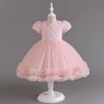 thumbnail image 6 of Elainilye Fashion Girls Princess Dress Flower Girl Dresses Embroidery Mesh Dress Gauze Dress Formal Dresses for Party, Sizes 2-10Y,Pink, 6 of 9