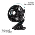 thumbnail image 2 of SkyGenius Battery Operated Clip on Mini Desk Fan, Black, 2 of 7