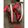 thumbnail image 4 of Ni - ke Ni - ke Mens Air Jordan 1 Mid Alternate Bred DQ8426-060 Black Red Shoes Size 11, 4 of 5