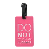 Unique Bargains 1 Pc DO Pattern Luggage Tag for Travelling Rose Red