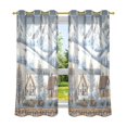 thumbnail image 6 of Yayeee Window Curtains Light Filtering 63"x42" Grommet Panel Pair Home Living Room Decor, Blue Snowy Mountain, 6 of 7