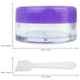 thumbnail image 2 of 10G/10ML Plastic Clear Cosmetic Sample Jars with Purple Lid and Spatulas, 2 of 3