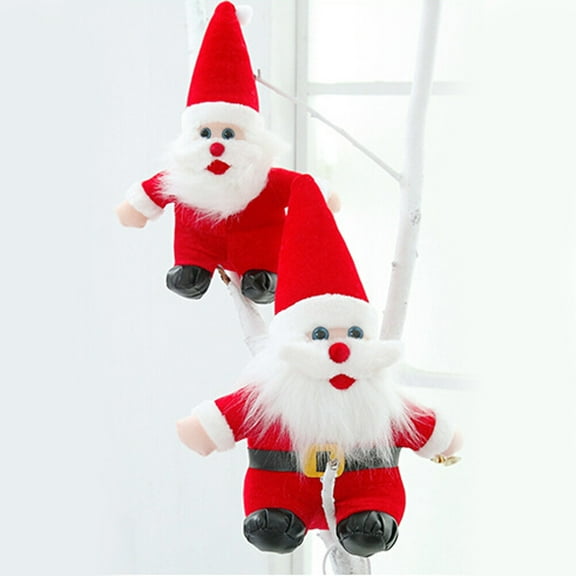 FUEENIRVA Kids Stocking Stuffers Santa Claus Doll Red Plush 1Set