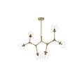 thumbnail image 6 of Elegant Lighting Cavoli 49" 9-Light Metal & Glass Chandelier in Brass/Clear, 6 of 11