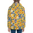 thumbnail image 6 of Sigee Vintage White Yellow Sunflower for Teenage Zip Up Hoodies Long Sleeve Sweatshirts-Small, 6 of 6