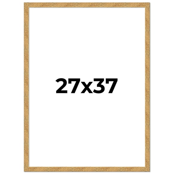 27x37 Frame Beige Real Wood Picture Frame Width 1.25 inches | Interior Frame Depth 0.5 inches |
