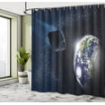 thumbnail image 5 of Ambesonne Galaxy Shower Curtain, Asteroid Rocky Space, 69"Wx84"L, Dark Blue Grey, 5 of 5