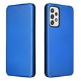 thumbnail image 2 of Feishell Flip Wallet Cover for Samsung Galaxy A53 5G (6.5 inch),Shockproof Slim Fit Carbon Fiber Texture PU Leather Magnetic Closure Folio Card Pocket Kickstand Phone Case,Blue, 2 of 10