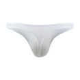 thumbnail image 4 of Xijirk Mens Underwear,Thong Underwear G String Enhancing Pouch T Back Bikini Briefs Breathable Soft Fabric Daily Wear,Men's Underwear,White,L, 4 of 6