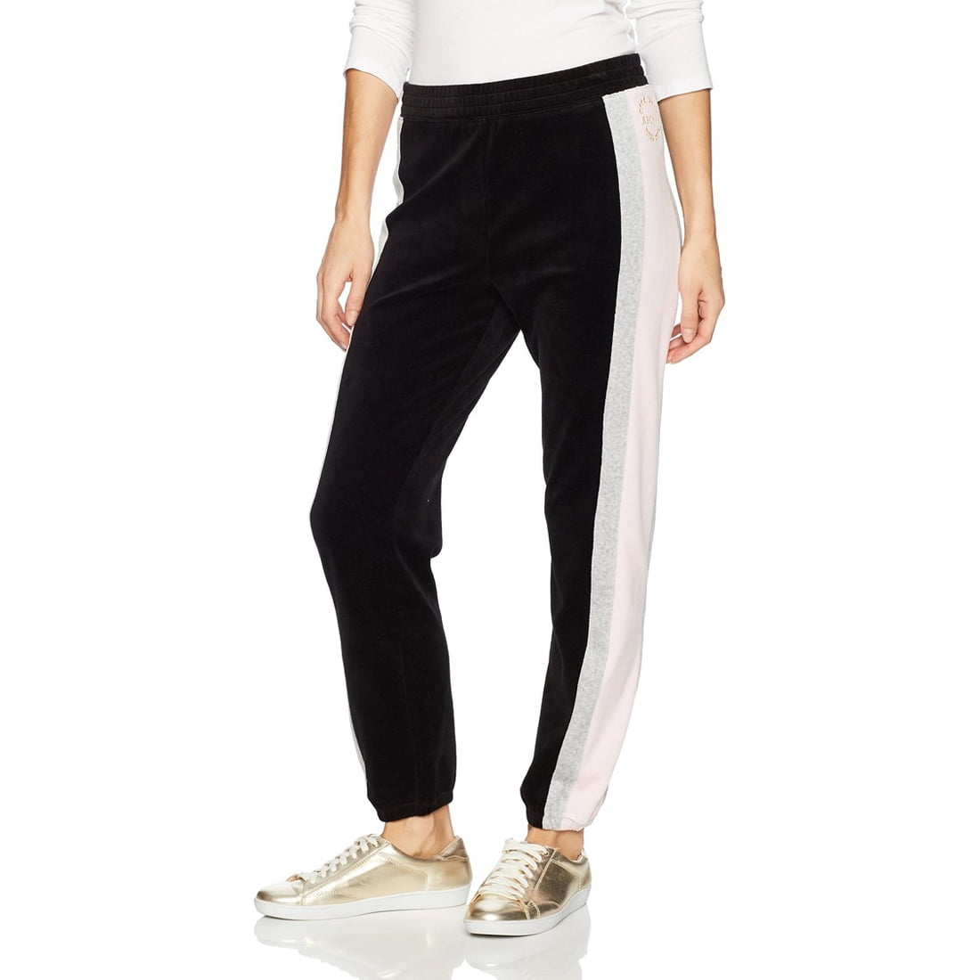 Juicy Couture Black Label Velour Sporty Heritage Mid-Rise Pant, Pitch ...