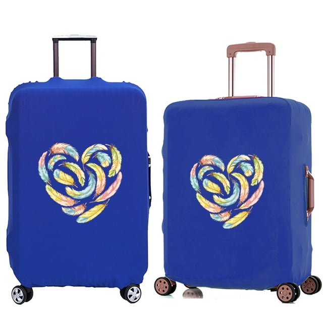Suitcase Protective Cover Trolley Travel Suitcase Elastic Dustroof Cover Apply To 18-28 Inch Luggage Feather Series Pattern 8Feather005 S