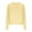 Yellow, variant on SwiftWear Casual Creamy Yellow Long Sleeve Crew Neck Cardigan - Soft Knit Lightweight Sweater for Daily Wear, Cozy Button Down Open Front Tops
