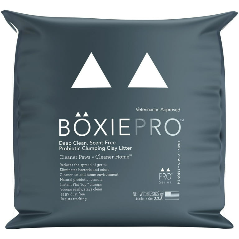 BoxiePro Deep Clean Scent Free Probiotic Clumping Clay Cat Litter - Off the  Leash Modern Pet Provisions