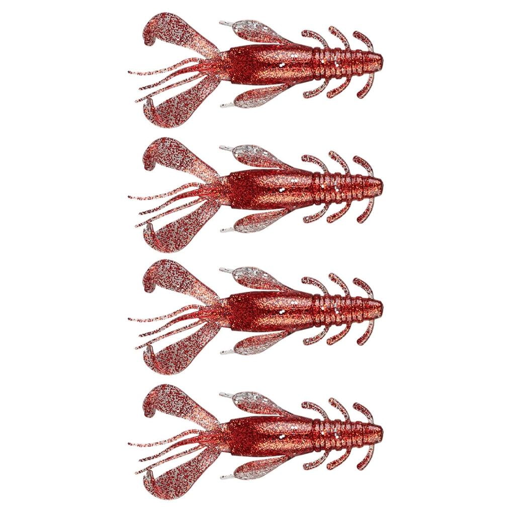4pcs Fishing Baits Lure 10cm 10g Shrimp Soft Baits Lures Artificial Swimbait Fishing Accessories by LUVNIMB