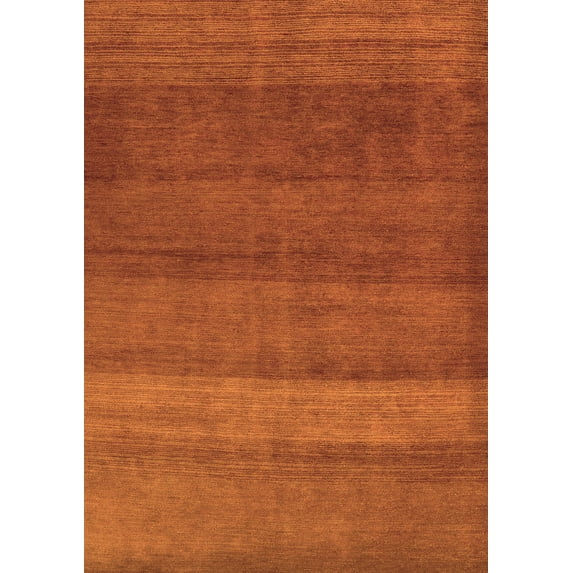 Ahgly Company Indoor Rectangle Abstract Orange Modern Area Rugs, 8' x 12'