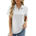 thumbnail image 3 of Babysbule Blouses for Women Fashion Women's Short Sleeve V-Neck Solid Tops Casual Elastic V-neck Comfy Blouse, 3 of 3