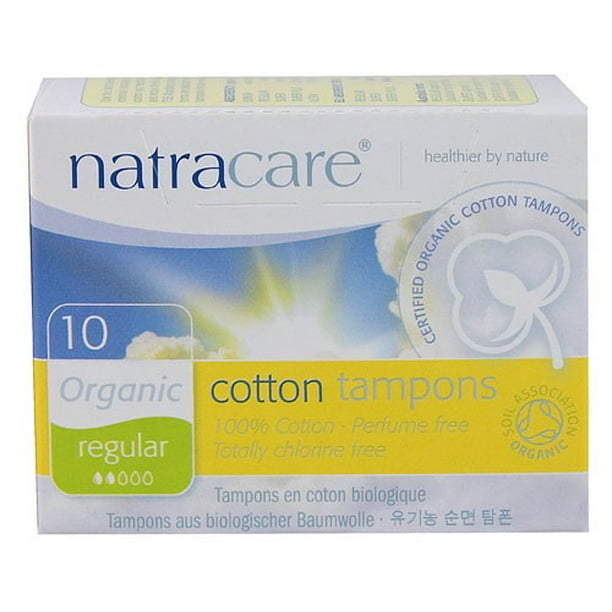 Natracare Natural Organic Cotton Tampons, Regular, 10 Ct