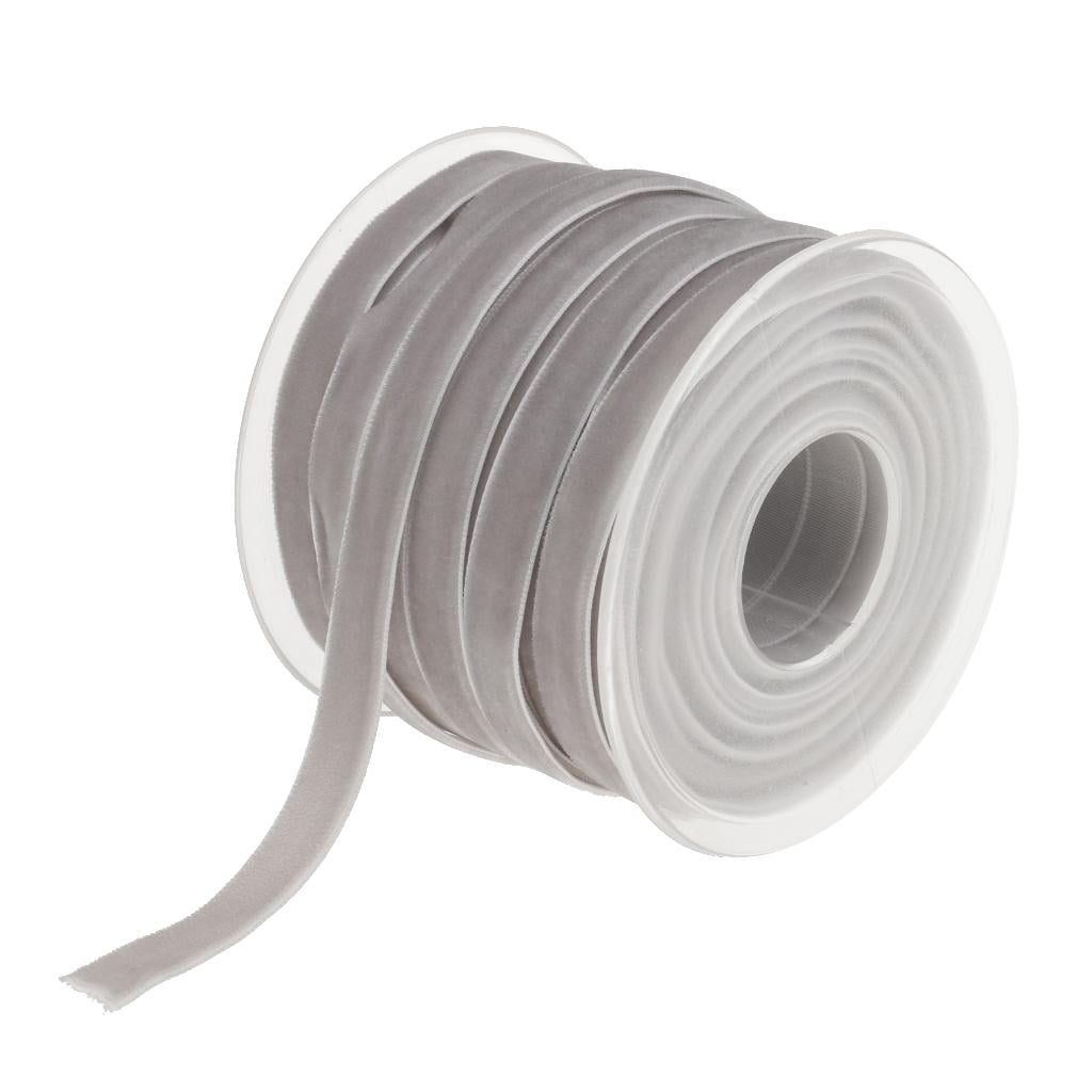 FVDPWYE Serenable 20 Yard 10mm Wide Velvet Ribbon Roll for Crafts grey blue 2 Rolls