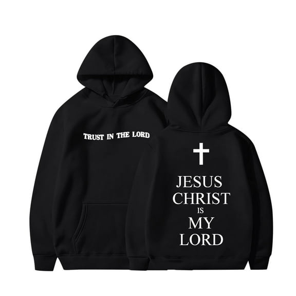 Kids Hoodies Girls Long Pullover Hooded Sweatshirt Letter Cross Print Tops for Boys with Pockets 10-11 Years,Black