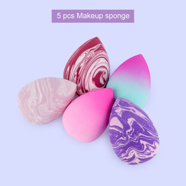Nuevo juego de huevos de belleza Gourd Water Drop Puff Makeup Puff Set Cojín colorido Cosmestic Sponge Egg Tool Maquillaje de uso húmedo y seco Tan Jianjun unisex