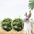 thumbnail image 6 of shenmeida 2PACK Rabbit Chew Ball Handmade Weaving Straw Grass Grinding Small Animal Activity Play Chew Toys for Bunny Rabbits Hamster Guinea Pigs Gerbils, 6 of 7