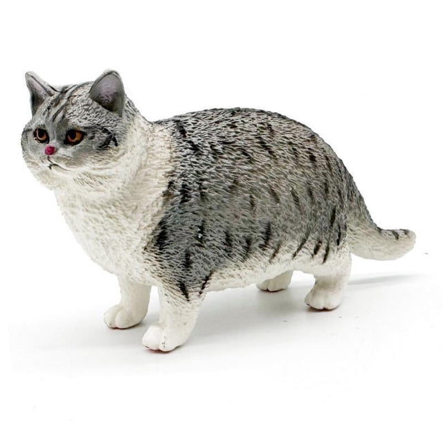 Estatua de gato modelo Kitty Figuras Juguete de aprendizaje Juguete Decoración Figura de animal de PVC de dibujos animados Modelo realista para la