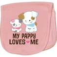 thumbnail image 2 of Inktastic My Pappy Loves Me Granddaughter Baby Burp Cloth, 2 of 3