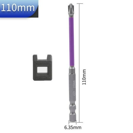 

Goodhd 65mm 110mm Magnetic Special Slotted Cross Screwdriver Bit for Electrician FPH2