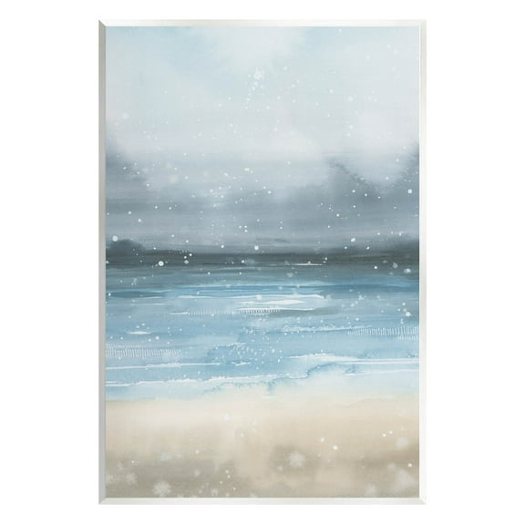 Stupell Industries Rainy Nautical Shore Landscape Graphic Art Unframed Art Print Wall Art, Design by Grace Popp