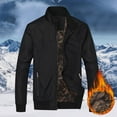 thumbnail image 2 of Vedolay Jackets for Men Long Sleeve Coats for Men Solid Casual Zipper Warm Jacket Clothes Black,2XL, 2 of 5