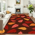 thumbnail image 4 of 1PC Autumn Leaf Pattern Area Rug Local Carpet, Lightweight Washable Easy-to-Tidy Carpet Mat Festival Gift, Suitable for Living Room, Bedroom, Office, Dining Room, Bathroom, Room Accessories, 4 of 8