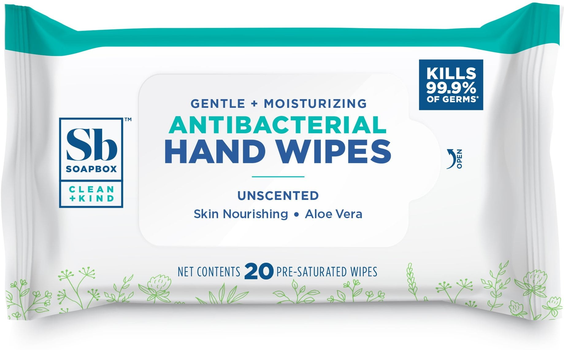 Soapbox Antibacterial Hand Wipes, 20 ct. (Pack of 2)