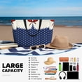 thumbnail image 5 of Lsque Vintage Blue Polka-dot Beach Travel Bag - Water-Resistant, Large Capacity Lightweight Tote with 7 Pockets for Women and Men - Perfect for Beach, Pool, Gym, and Travel, 5 of 7