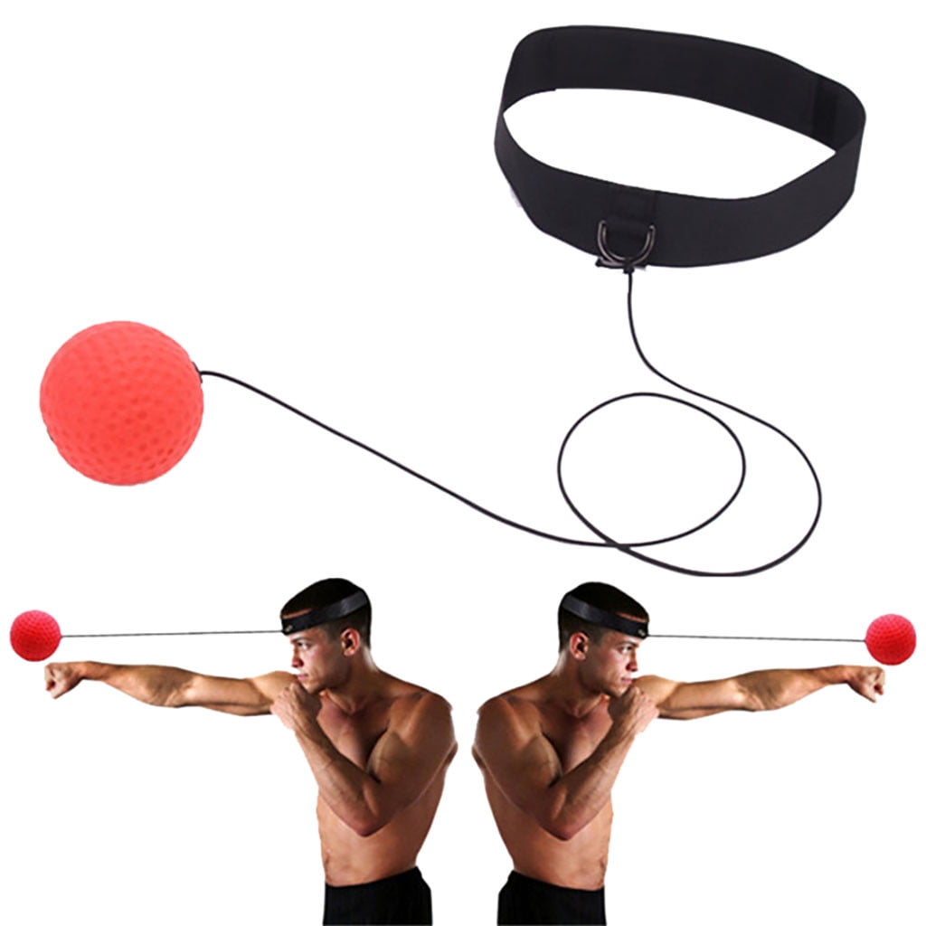 2 Balls Included 2 Bälle Boxen Training Reflex Fightball Punchball Headgear 
