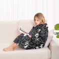 thumbnail image 4 of Halloween Spider Web and Skulls Pattern Blanket Hoodies for Kids 6-13YR Oversize Wearable Blanket Hoodies for Boys Girls Teens, 4 of 7